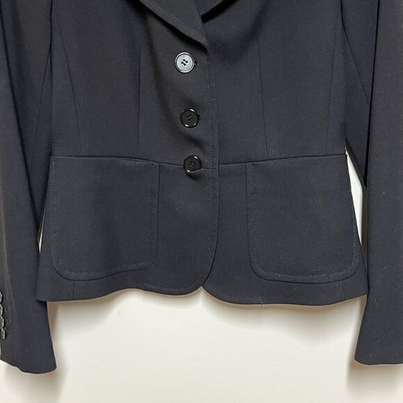 Talbots NWT Black Kate Fit 3 Button Wool Blazer, Size 2- Retails $199 - Picture 4 of 8